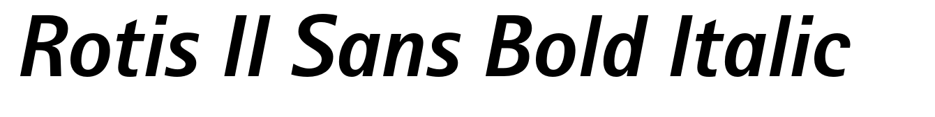 Rotis II Sans Bold Italic